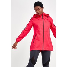 Maraton Regular Kadın Kapşonlu  Uzun Kol Nar Ceket 19353