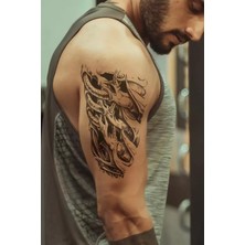 Tattoo Gerçekci Geçici Sarmal Dövme Sahte Etiket Kadın Erkek Kol Bacak