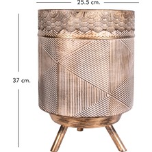 Herdekora Metal Saksı Ayaklı 25,5X37 Cm.