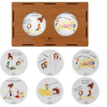 Anneler Gününe Özel Ahşap Kutulu 6'lı Bardak Altlığı