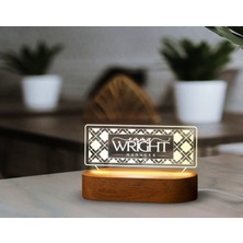 Bk Gift Kişiye Özel Isimli LED Işıklı Akrilik Masa Isimliği-7, Ofis Dekoru, Mesleki Hediye, Ofis Hediyeleri