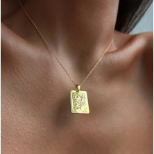 Emren Jewelry Kişiye Özel Çizim Plaka Kolye 925 Ayar Gümüş