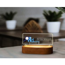 Bk Gift Kişiye Özel Isimli Diş Hekimi Temalı LED Işıklı Akrilik Masa Isimliği-3, Ofis Dekoru, Mesleki Hediye, Ofis Hediyeleri