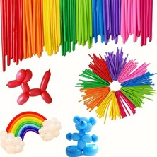 Kuzey Oyuncak Pcs Sausage Balloon Mıxed Color Vıp 100 Adet Sosis Balon Karışık Renkli Sosis Balon