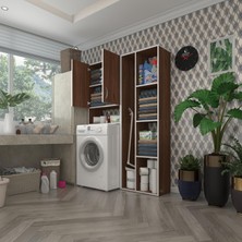 Kenzlife çamaşır makinesi dolabı veronikasüpürge cvz 180*126*20 banyo arkalıksız raflı