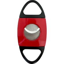 Premium Quality Pq Kırmızı-Siyah Desenli Metal Puro Makası Kesici