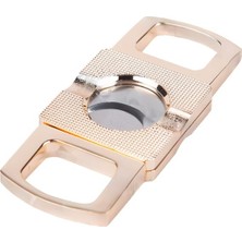 Premium Quality Pq Gold Düz Çizgi Detaylı Metal Puro Makası Kesici