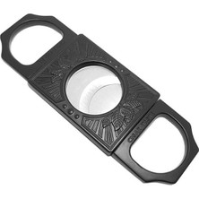 Premium Quality Pq Siyah Işlemeli Köşeli Puro Makası Kesici