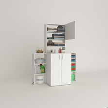 Kenzlife çamaşır makinesi dolabı kasparovmaks byz 180*096*55-20 banyo kapaklı arkalıksız