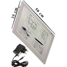 Artlantis LED Işıklı Masa Üstü Çizim Masası 35X50 cm 1 Adet Teknik Proje Çizim Masası Masaüstü