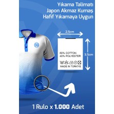 Netsan Etiket Yıkama Talimatı Etiketi - 60% Cotton - 40% Polyester 1000'LIK Sarım