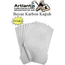 Artlantis Beyaz Karbon Kağıdı A4 10 Adet 21X29,7 cm Kopya Kağıdı Transfer Kağıdı Renkli Karbon Kağıdı