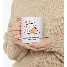 Bexdore Kişiselleştirilmiş Sevimli Bubu ve Dudu Kahve Kupa, Ayı Seramik Kupa, Özell,ingilizce Kupa