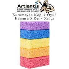 Artlantis Köpük Hamur 5 Renk 5 gr 1 Paket Kurumayan Köpük Oyun Hamuru Hafif Yumuşak Hamur Okul Öncesi Anasınıfı Kreş Etkinlikleri