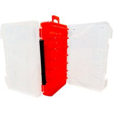 Fishika Lure Box 10CM Turuncu Çift Taraflı Balıkçı Kutusu