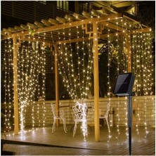 Lambax Güneş Enerjili 2x2 mt Perde LED Solarlı Peri Tel LED