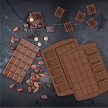 Siliko World Tablet Çikolata Kalıbı Silikon Kalıp Çikolata Sabun Kokulu Taş Epoksi Kalıbı Mum Buz Silikon Kalıbı
