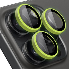 Buff iPhone 15 Pro Max / 15 Pro Neon Metal Lens Koruyucu Light Green