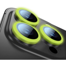 Buff iPhone 15 Pro Max / 15 Pro Neon Metal Lens Koruyucu Light Green