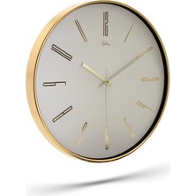 Galaxy Gold Bej Kadran Rakamlı Duvar Saati 43 cm