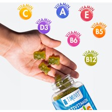 Timuvit Multivitamin For Kids 60 Gummies Çocuklar İçin Çiğnenebilir Multivitamin - İyot, Çinko ve Kolin İçeren Gıda Takviyesi