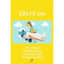 212 Toyzz Eğitici Öğretici Zeka Geliştirici Sevimli Uçak Dikey 10 Parçalı Ahşap Çubuk Yap Boz Puzzle