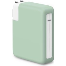 Microsonic Macbook Şarj Adaptör Kılıf (85W-87W-96W) Matte Silicone Açık Yeşil