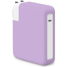 Microsonic Macbook Şarj Adaptör Kılıf (85W-87W-96W) Matte Silicone Lila