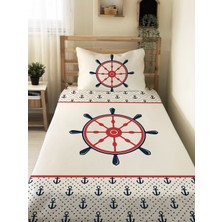 Evmila Dümen Desenli Genç ve Çocuk Baskılı Tek Kişilik Pike Takımı 160X230 Renkli