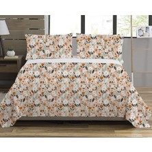 Evmila Modern Desenli Baskılı Çift Kişilik Pike Takımı 200X230 cm Renkli
