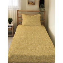 Evmila Papatya Desenli Bebek ve Çocuk Baskılı Tek Kişilik Pike Takımı 160X230 Sarı