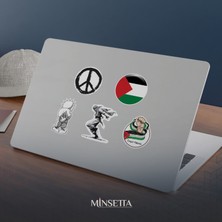 Minsetta Shop Filistin Laptop Telefon Tablet Sticker Seti (5 Adet)