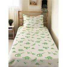 Evmila Dinozor Desen Tek Kişilik Çocuk Pike Takımı 160X220 cm