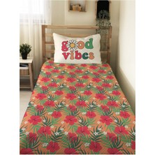 Evmila Çiçek Desen Tek Kişilik Çocuk Pike Takımı 160X220 cm