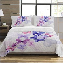 Evmila Modern Desenli Baskılı Çift Kişilik Pike Takımı 200X230 cm Renkli