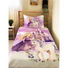 Evmila Masal Prensesi Desenli Tek Kişilik Pike Takımı 160X230 cm