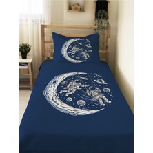 Evmila Astronot Desenli, Baskılı Tek Kişilik ve Çocuk Pike Takımı