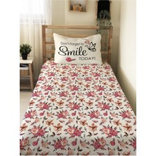 Evmila Çiçek Desen Tek Kişilik Çocuk Pike Takımı 160X220 cm