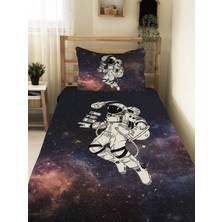 Evmila Astronot Desenli, Baskılı Tek Kişilik ve Çocuk Pike Takımı