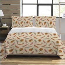 Evmila Modern Desenli Baskılı Çift Kişilik Pike Takımı 200X230 cm Renkli