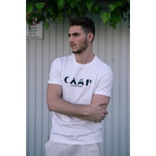 Han Raiment Beyaz Camp Baskılı T-Shirt