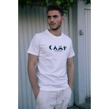 Han Raiment Beyaz Camp Baskılı T-Shirt