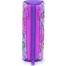 Coral High Pembe Mor Fashion Girl Desenli Üç Bölmeli Kalem Çantası 22055