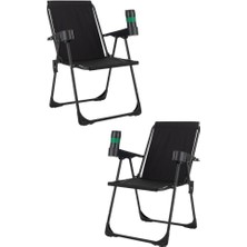 Armarks 2 Adet Kamp Sandalyesi, Katlanır Kamp Sandalyesi, Bardaklıklı Kamp Sandalyesi, Plaj Piknik Sandalyes