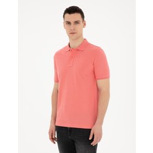 Pierre Cardin Erkek Pembe Slim Fit Basic Tişört 50280754-VR186