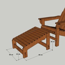 Mandu Adirondack Ayak Uzatma Standı