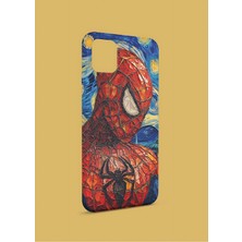 Atlas Kılıf Apple iPhone 13 Mini Uyumlu Spider-Gogh Tasarım Uv Baskı Lansman Kılıf