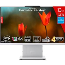 Lenovo Ideacentre Aıo 24IRH9 Intel Core I5-13420H 64GB Ddr5 512GB SSD Intel UHD Graphics Freedos 23.8 IPS 100Hz Fhd Klavye+Mouse Beyaz F0HN0055TR-64512 All In One Bilgisayar