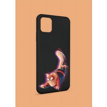 Atlas Kılıf Apple iPhone 12 Mini Uyumlu Spider-Cat Tasarım Uv Baskı Lansman Kılıf