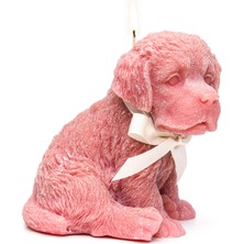 Missi Dekoratif Büyük Pembe Köpek Mum